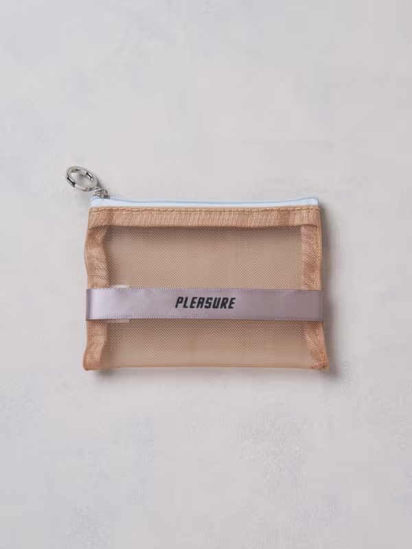 Neceser malla pequeño beige imagen 2