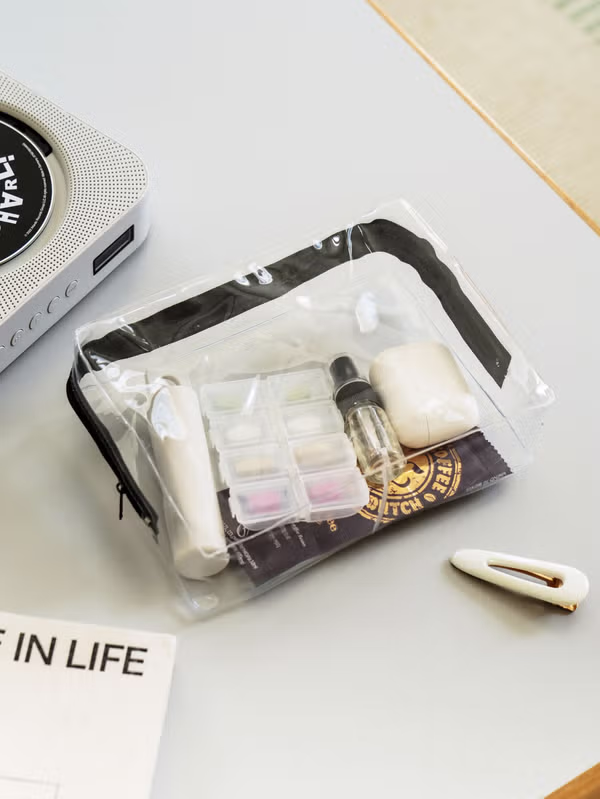 Neceser transparente negro imagen 2