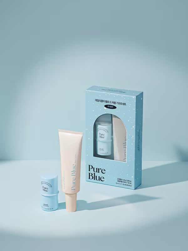 Set regalo perfume Pure Blue (perfume sólido + crema perfume) imagen 2